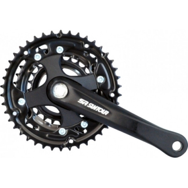 Шатун SR Suntour XR-T172N-PB 42х34х24T 175 мм Без Защиты Черный